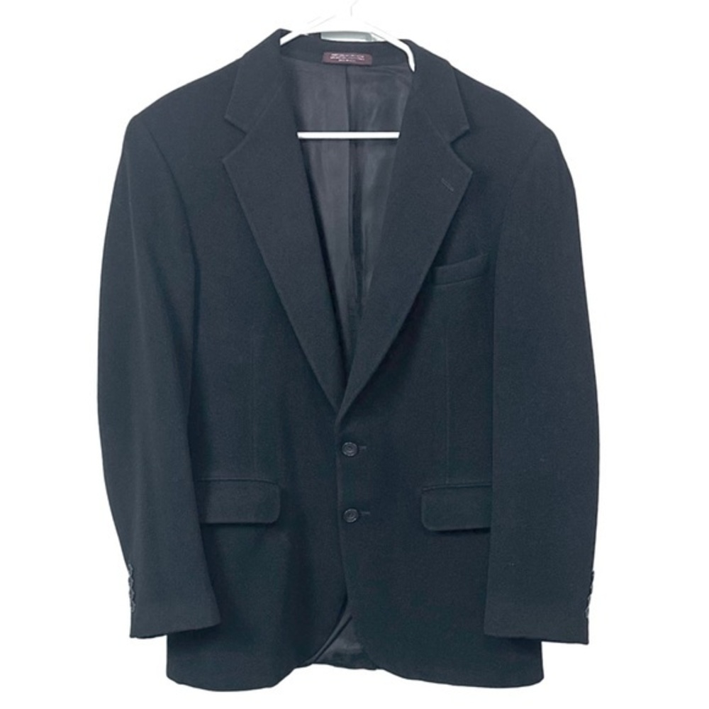 Evan Picone Black Camel Hair 2 Button‎ Blazer Jacket Men’s 43
